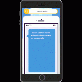 Cybersecurity sorted phone animation